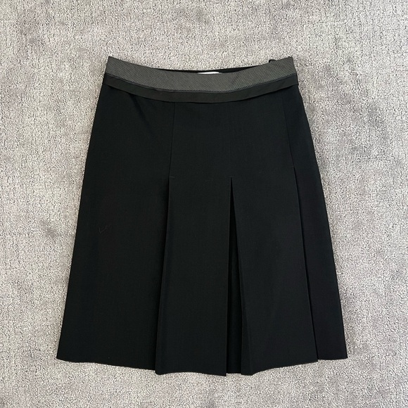 Marella Black Pleated Front MIDI Skirt - Picture 1 of 5